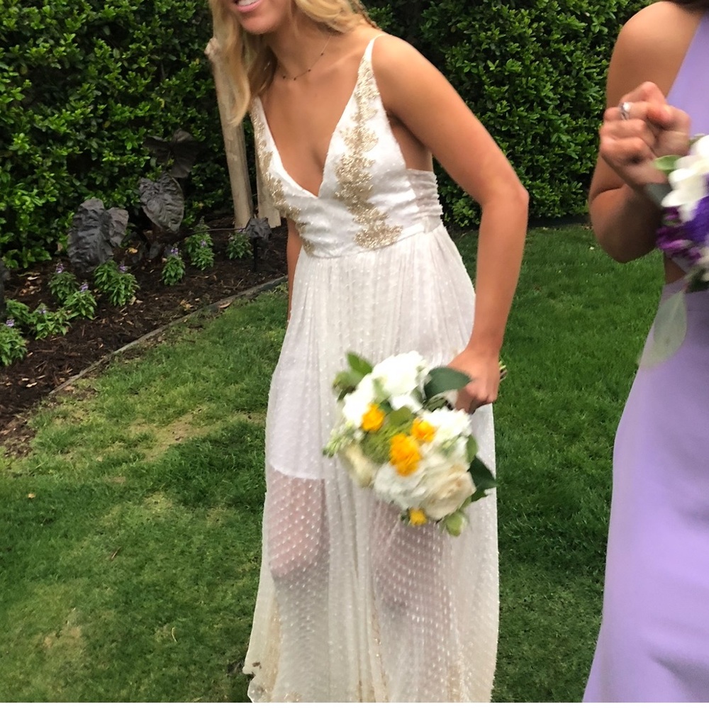 free people sequin sheer maxi dress